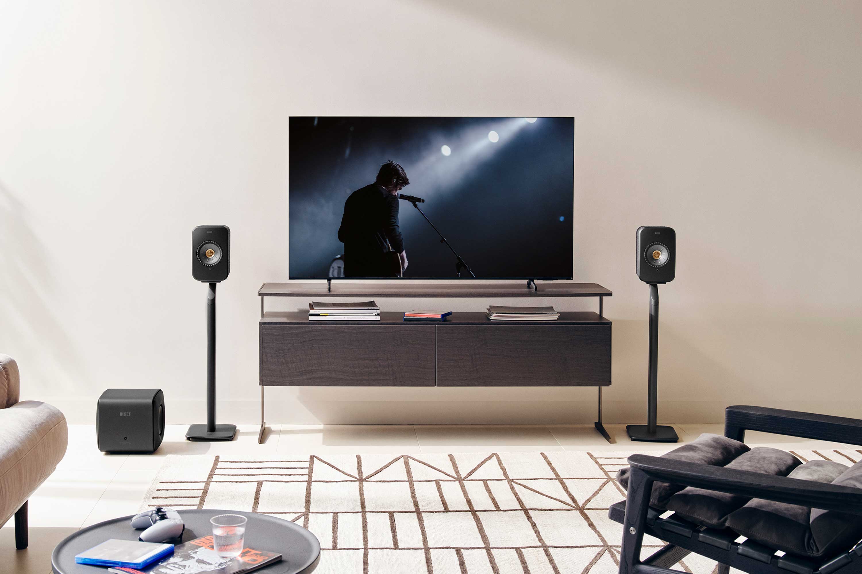 How do I integrate my subwoofer with my wireless speakers? KEF UK